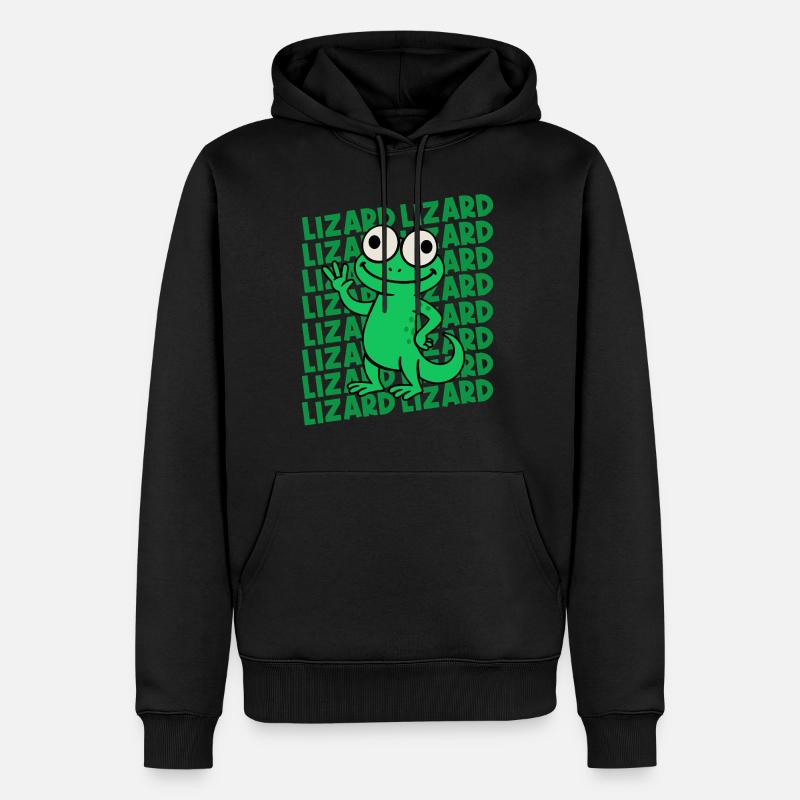 Lizard Meme - Männer Premium Bio Hoodie - Schwarz