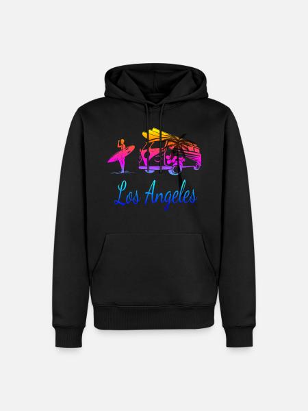 Los Angeles Surfer T-Shirt - Men’s Premium Organic Hoodie - black