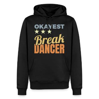 Breakdancer moyen - Sweat à capuche Premium bio Homme - noir - Devant - Nico (187cm)