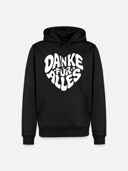 Danke für alles - Danke - Dankeschön - Danke sagen - Männer Premium Bio Hoodie - Schwarz