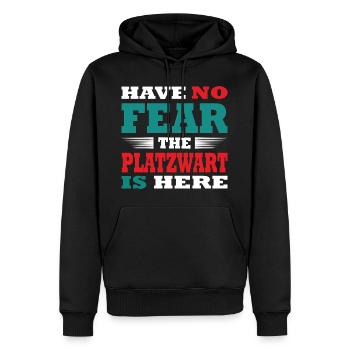 PLatzwartHave no Fear the Platzwart is here Outfit - Men’s Premium Organic Hoodie - black - Front - Nico (187cm)