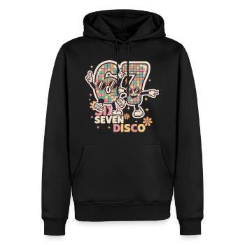 67 Six Seven Drôle Italie Disco Ball Rétro - Sweat à capuche Premium bio Homme - noir - Devant - Nico (187cm)