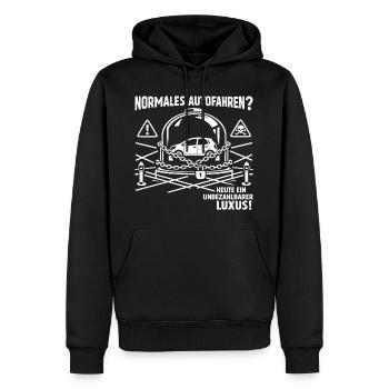 Normales Autofahren ? - Männer Premium Bio Hoodie - Schwarz - Vorne - Nico (187cm)