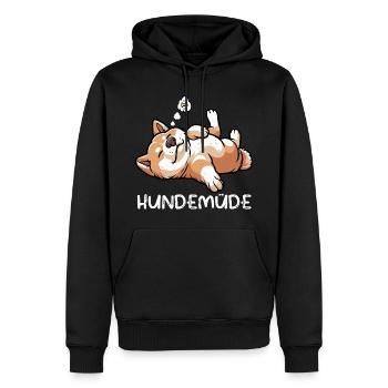 Hundemüde Akita Akitabesitzer Akitas Akitahalter - Männer Premium Bio Hoodie - Schwarz - Vorne - Nico (187cm)