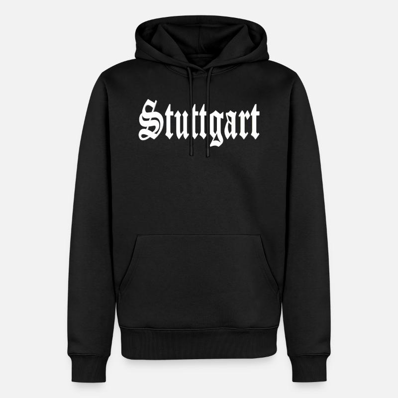 Conception de Stuttgart - Sweat à capuche Premium bio Homme - noir