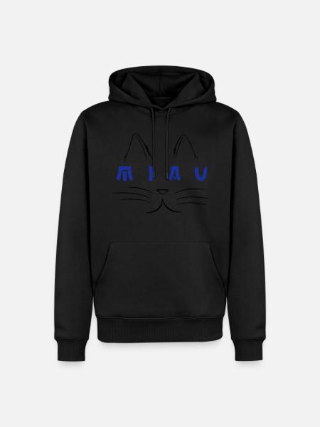 Cat MIAU MEOW Gavekat - Herre Premium økologisk hoodie - sort
