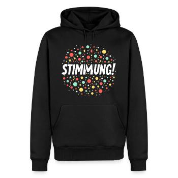 Stimmung Konfetti Silvester Karneval Fasching - Männer Premium Bio Hoodie - Schwarz - Vorne - Nico (187cm)