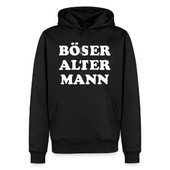 Böser Alter Mann - Männer Premium Bio Hoodie - Schwarz - Vorne - Nico (187cm)