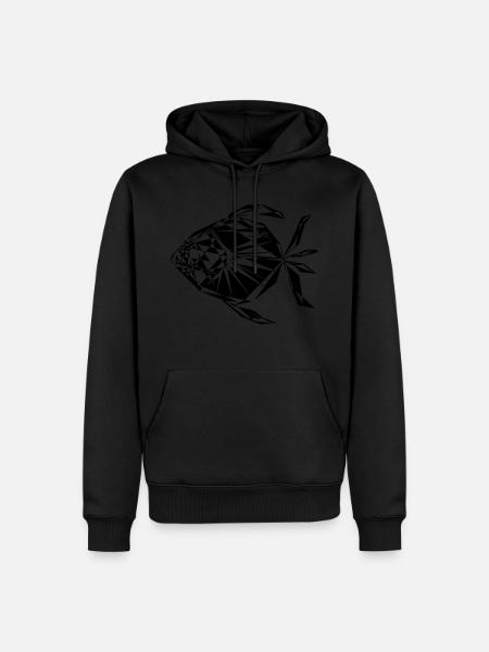 Abstract south sea fish - Men’s Premium Organic Hoodie - black