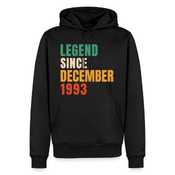 Legend Since December 1993 Geschenkidee Geburtstag - Männer Premium Bio Hoodie - Schwarz - Vorne - Nico (187cm)