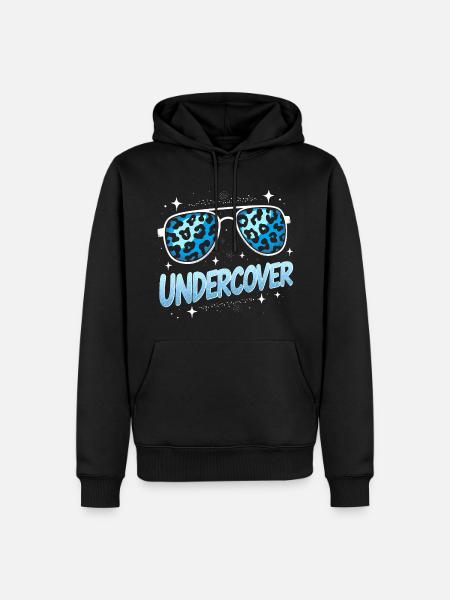 Undercover Speech - Sunglasses Design - Men’s Premium Organic Hoodie - black