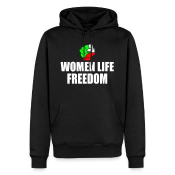 Women life freedom iran - Männer Premium Bio Hoodie - Schwarz - Vorne - Nico (187cm)