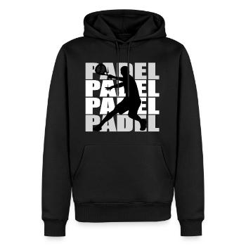 Padel - Männer Premium Bio Hoodie - Schwarz - Vorne - Nico (187cm)