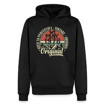Mai 1978 Geburtstag Mai 1978 Mai 1978 - Männer Premium Bio Hoodie - Schwarz - Vorne - Nico (187cm)