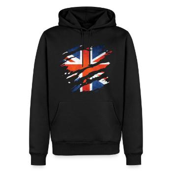 great britain 1 01 - Männer Premium Bio Hoodie - Schwarz - Vorne - Nico (187cm)