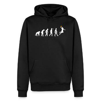 Basketball Evolution - Men’s Premium Organic Hoodie - black - Front - Nico (187cm)