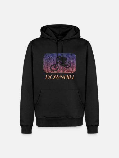 Downhill biken MTB - Männer Premium Bio Hoodie - Schwarz