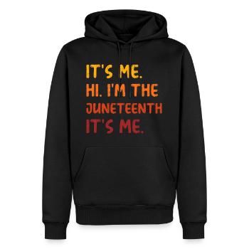 Juneteenth schwarze geschichte coole sprüche humor - Männer Premium Bio Hoodie - Schwarz - Vorne - Nico (187cm)