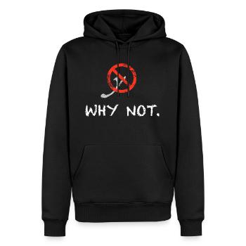 Pourquoi pas. - Sweat à capuche Premium bio Homme - noir - Devant - Nico (187cm)