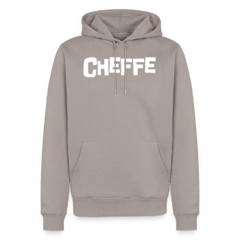 Head - Men’s Premium Organic Hoodie - taupe - Front - Nico (187cm)
