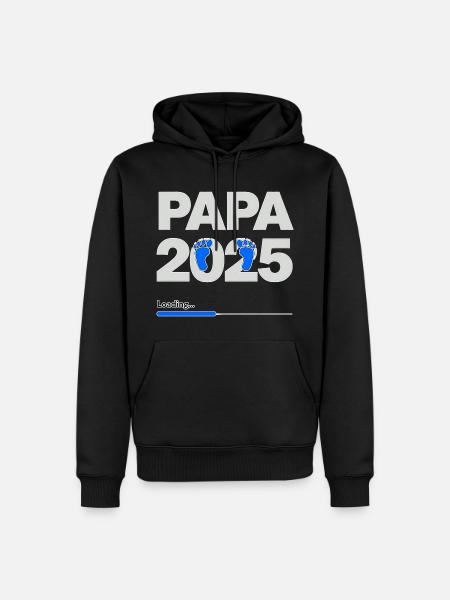 Dad 2025 Loading Fathers Gift - Men’s Premium Organic Hoodie - black