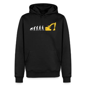 Excavator Evolution Excavator Driver - Men’s Premium Organic Hoodie - black - Front - Nico (187cm)