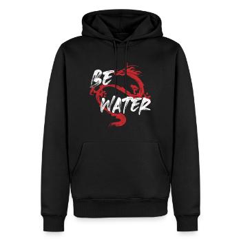 Be Water Dragon Martial Art Kung Fu Wing Chun - Sweat à capuche Premium bio Homme - noir - Devant - Nico (187cm)