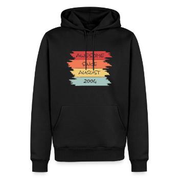 Awesome Since August 2004 - Männer Premium Bio Hoodie - Schwarz - Vorne - Nico (187cm)