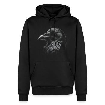 Black Raven Crow - Men’s Premium Organic Hoodie - black - Front - Nico (187cm)