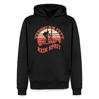 MTB |Mountain Bike | BMX | Rennrad | Motiv - Männer Premium Bio Hoodie - Schwarz - Vorne - Nico (187cm)
