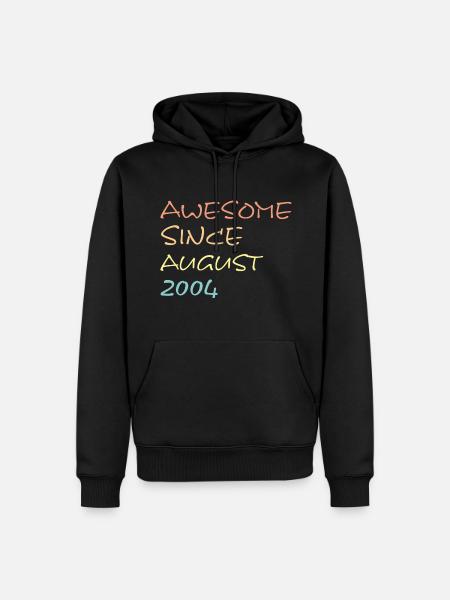 Awesome Since August 2004 - Männer Premium Bio Hoodie - Schwarz