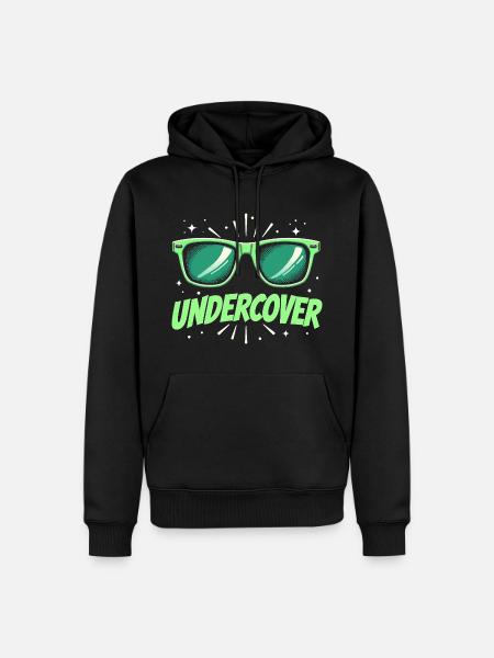 Undercover Speech - Sunglasses Design - Men’s Premium Organic Hoodie - black