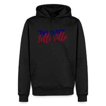 Tel Père Telle Fille - Sweat à capuche Premium bio Homme - noir - Devant - Nico (187cm)