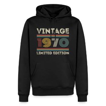 1970 Geburtstag 1970 Retro 1970er Jahre Geschenk 1970er Jahre - Männer Premium Bio Hoodie - Schwarz - Vorne - Nico (187cm)