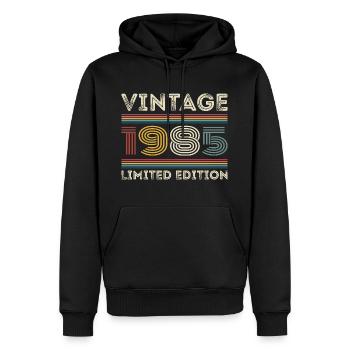 1985 Geburtstag 1985 Retro 1985 Geschenk 1985 - Männer Premium Bio Hoodie - Schwarz - Vorne - Nico (187cm)