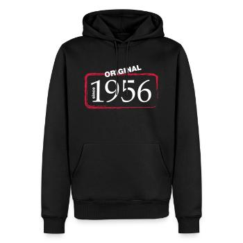 1956 - Männer Premium Bio Hoodie - Schwarz - Vorne - Nico (187cm)