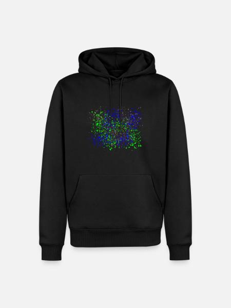 Spatten van verf - kleurrijke spatten - confetti 2 - Mannen Premium Bio hoodie - zwart