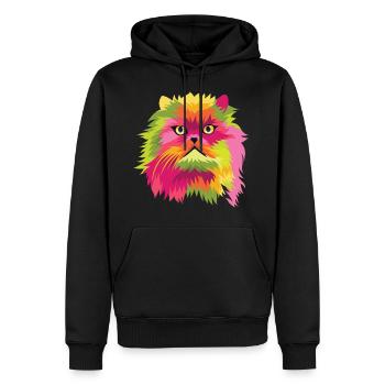 Pop Art Chemise Tête de chat Graphic Art Gift Tee - Sweat à capuche Premium bio Homme - noir - Devant - Nico (187cm)