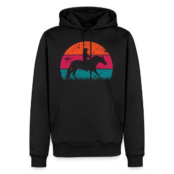 Life Is Better With Horses Design Horsing Shirt - Männer Premium Bio Hoodie - Schwarz - Vorne - Nico (187cm)