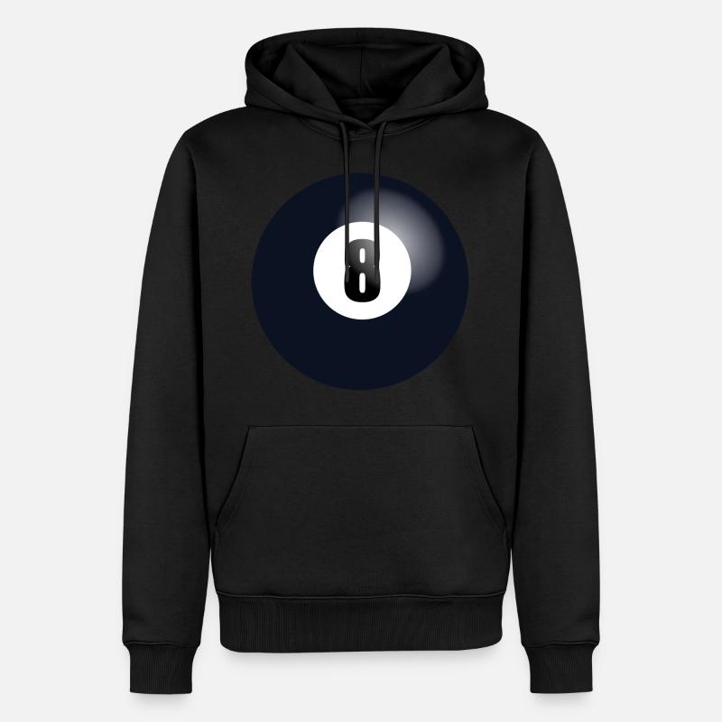 Boule de billard - Sweat à capuche Premium bio Homme - noir