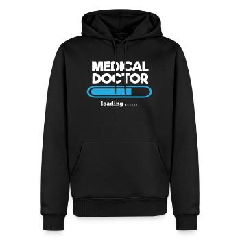 "Medical Doctor Loading" Doctor Hospital Nice - Sweat à capuche Premium bio Homme - noir - Devant - Nico (187cm)