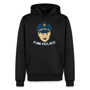 Fun Police For Police T-shirt Design Emergency - Sweat à capuche Premium bio Homme - noir - Devant - Nico (187cm)