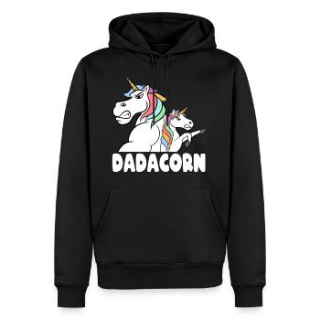 Unicorn Magic Dad Grandfather Relative Dadacorn - Männer Premium Bio Hoodie - Schwarz - Vorne - Nico (187cm)