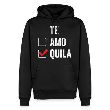 Te Amo Tequila Amateur d’alcool Cinco De Mayo Fier - Sweat à capuche Premium bio Homme - noir - Devant - Nico (187cm)