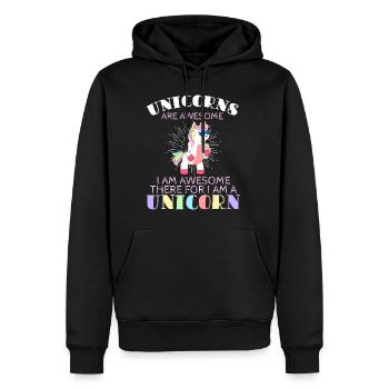 Magic Fairy Tale Colorful Myth Collection Unicorn - Männer Premium Bio Hoodie - Schwarz - Vorne - Nico (187cm)