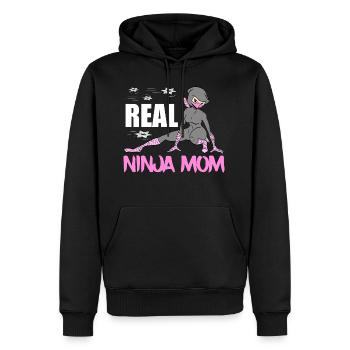Real Ninja Mom Karate Martial Arts Fencer Ninja - Männer Premium Bio Hoodie - Schwarz - Vorne - Nico (187cm)
