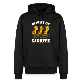 Tall Long-necked Animals Spots Collection Always - Männer Premium Bio Hoodie - Schwarz - Vorne - Nico (187cm)