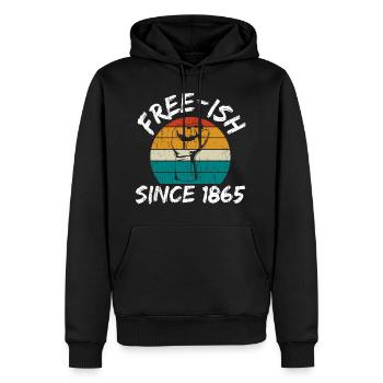 Victory Freedom Diversity Rights Justice Equality - Männer Premium Bio Hoodie - Schwarz - Vorne - Nico (187cm)