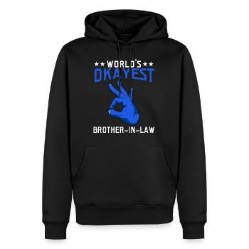 Relative Sister Brother Sibling Collection - Männer Premium Bio Hoodie - Schwarz - Vorne - Nico (187cm)