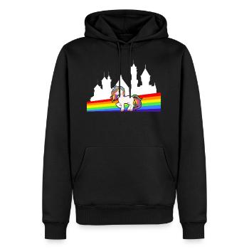 Conte de fées magique mythe coloré Collection - Sweat à capuche Premium bio Homme - noir - Devant - Nico (187cm)